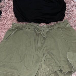 Olive Green Women's Shorts